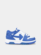 Sneakers azzurre per bambino con iconiche frecce,Off White,OBIA011S24LEA0020145